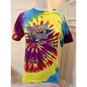Vtg‎ Disney Kid's M(10-12) Rock N Roller Coaster Aerosmith T-Shirt Adult Small